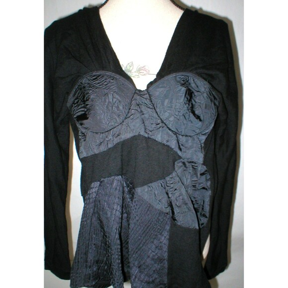 NWT New Womens Preen Thornton Bregazzi Coll Silk XS Black Sweater Top Designer - Picture 1 of 9